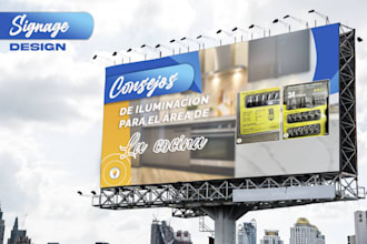 do printable billboard, signage, shop front and yard sign