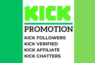 promote your kick game channel for more organic viewers and followers