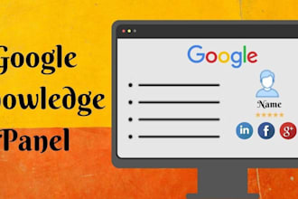 create standard and verified google knowledgepanel for personal or company