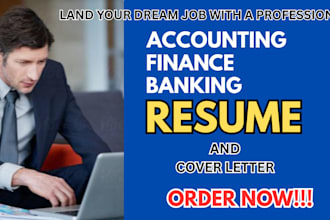 write finance accounting banking resume and cover letter