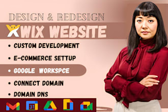 set up google workspace, migrate emails, and design a professional wix website