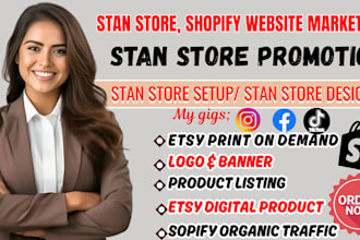 setup and design stan store and upload digital products for your stan store