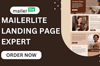setup mailerlite, email templates, landing pages automation