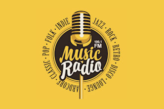 design radio stations logo with unlimited revision