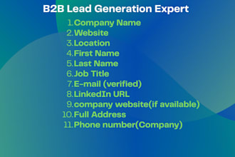 b2b lead generation and email scraping services