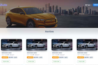 design car buy and sell website, car auction, online bidding, car listing site