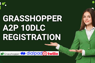 do a2p grasshopper tcr registration, a2p 10dlc,