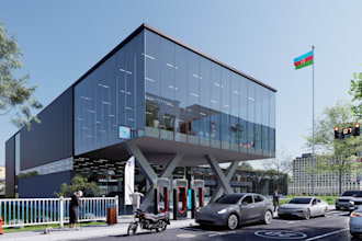 remodel external building, showroom design, 3ds max villa, outdoor render, cgi