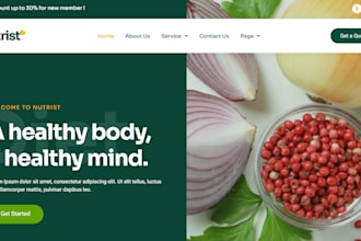 build squarespace nutrition website, health and wellness supplement website