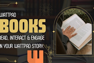 create  wattpad book cover design, read, interact engage with your wattpad novel
