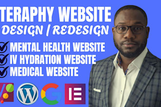 design theraphy mental iv hydration health medical wellness wordpress website