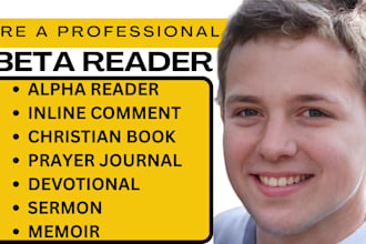 beta read christian devotional prayer journal memoir sermon catholic book editor