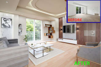 do awesome virtual home staging, virtual renovation