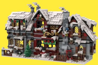 do custom 3d lego design toy model manual instruction moc architecture animation