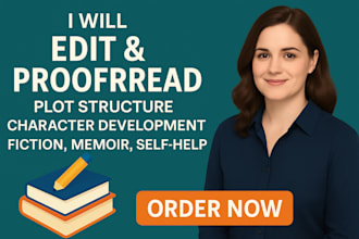 edit proofread plot structure character development for fiction memoir selfhelp