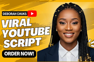 write engaging youtube script film script anime script with great storytelling