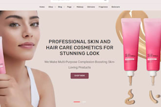 design skincare shopify cosmetics store skincare website makeup beauty website