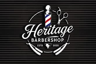 do premium barber shop logo
