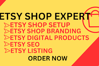 create etsy shop with optimized etsy SEO listing etsy digital planner setup etsy