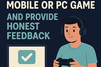 test your mobile or PC game and provide honest feedback