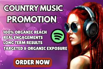 promote your country music worldwide using  online exposure to targeted audience