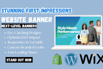 design shopify banner web slider and website banner