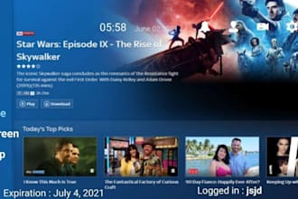 develop roku, samsung, lg webos, fire tv android remote app, vod  platform