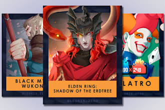 draw your favorite video game character for a poster in this template