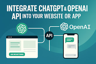 integrate chatgpt and openai API into your website or app
