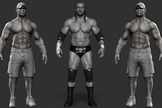 do 3d figure, 3d statue, 3d action figure, character model,3d toy, for 3d print