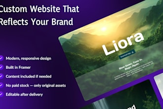 create a responsive framer website with fast delivery