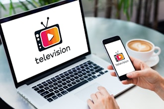 design modern TV, youtube, music, radio or studio logo