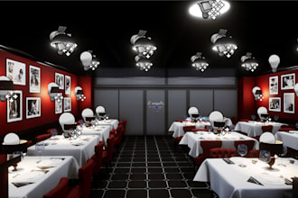 redesign 3d bar, coffee shop, restaurant, and nightclub interior designs