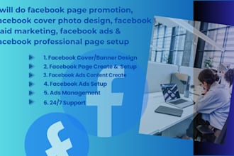 do cover photo design , professional page and fb ads setup