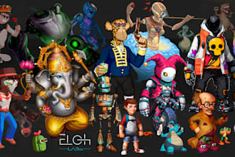 create a professional character design and accessory sheets