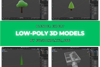 create low poly 3d models in blender for games and projects