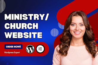 church website and ministry website with donation features on wordpress website