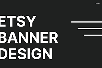 create etsy banner design, and etsy logo for your store