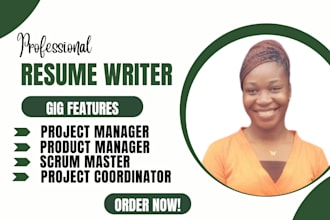 craft resumes for project managers,product owners,scrum masters,and coordinators