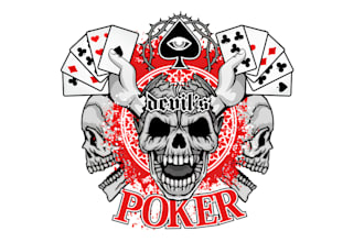 do modern poker chips and poker logo or any graphics design