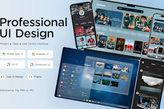do UI design, mobile app, website, operating system