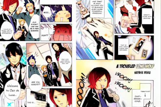 draw anime manga comic page manga storyboard comic strip panel manga artist