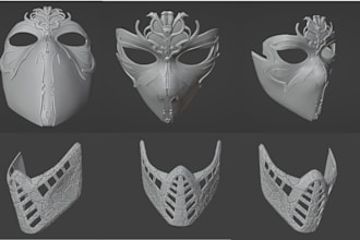 sculpt 3d mask 3d helmet cosplay mask 3d cosplay props model mask for 3d prints