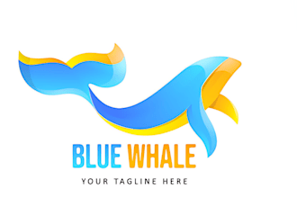 do whale logo design in high definition