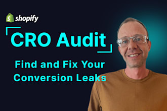 do a shopify cro audit with prioritized fixes