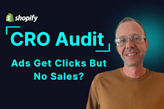 do a shopify cro audit of your ad landing and product pages