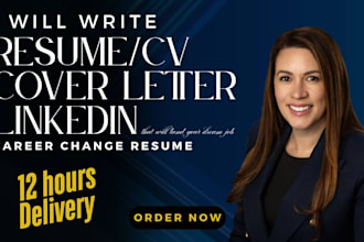 write tailored career change ats resume and cover letter for your new role fast
