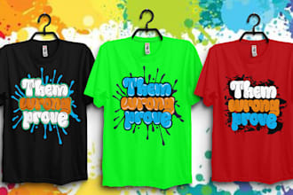 create custom graffiti and minimalist typography t shirt design