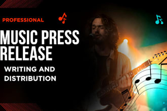 write music press release, press release writing, submit music press release