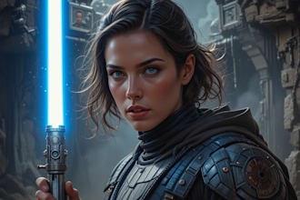 do star wars, game character or sci fi game character art